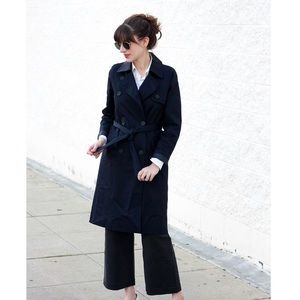 Everlane Black Drape Trench coat